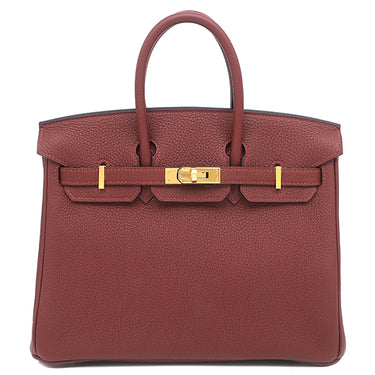 エルメス HERMES バーキン 25 ルージュアッシュ トゴ ハンドバッグ ゴールド金具 赤