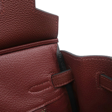 エルメス HERMES バーキン 25 ルージュアッシュ トゴ ハンドバッグ ゴールド金具 赤