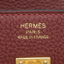 エルメス HERMES バーキン 25 ルージュアッシュ トゴ ハンドバッグ ゴールド金具 赤