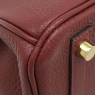 エルメス HERMES バーキン 25 ルージュアッシュ トゴ ハンドバッグ ゴールド金具 赤