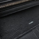 エルメス Hermes ベアンコンパクト ブラック アリゲーター 二つ折り財布 シルバー金具 黒 クロコ