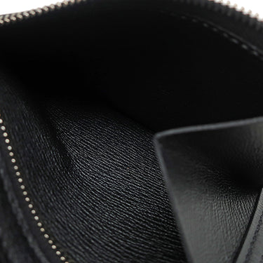 エルメス Hermes ベアンコンパクト ブラック アリゲーター 二つ折り財布 シルバー金具 黒 クロコ