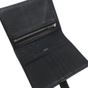 エルメス Hermes ベアンコンパクト ブラック アリゲーター 二つ折り財布 シルバー金具 黒 クロコ