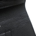 エルメス Hermes ベアンコンパクト ブラック アリゲーター 二つ折り財布 シルバー金具 黒 クロコ