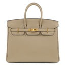 エルメス HERMES バーキン25 ベージュマルファ トゴ ハンドバッグ ゴールド金具 2024年製