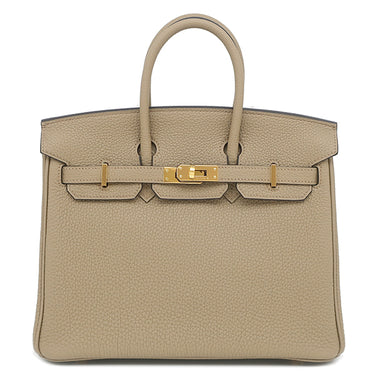 エルメス HERMES バーキン25 ベージュマルファ トゴ ハンドバッグ ゴールド金具 2024年製