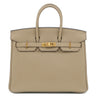 エルメス HERMES バーキン25 ベージュマルファ トゴ ハンドバッグ ゴールド金具 2024年製