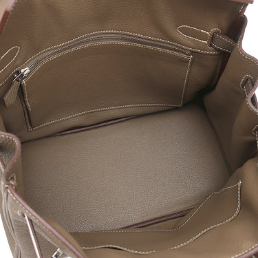 エルメス HERMES バーキン30 エトゥープ トリヨンクレマンス ハンドバッグ シルバー金具 グレージュ