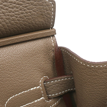 エルメス HERMES バーキン30 エトゥープ トリヨンクレマンス ハンドバッグ シルバー金具 グレージュ
