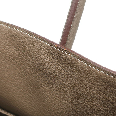 エルメス HERMES バーキン30 エトゥープ トリヨンクレマンス ハンドバッグ シルバー金具 グレージュ