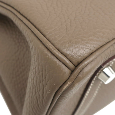 エルメス HERMES バーキン30 エトゥープ トリヨンクレマンス ハンドバッグ シルバー金具 グレージュ