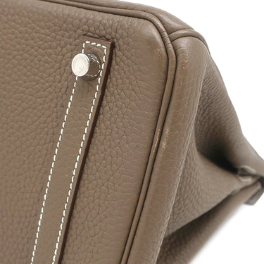 エルメス HERMES バーキン30 エトゥープ トリヨンクレマンス ハンドバッグ シルバー金具 グレージュ