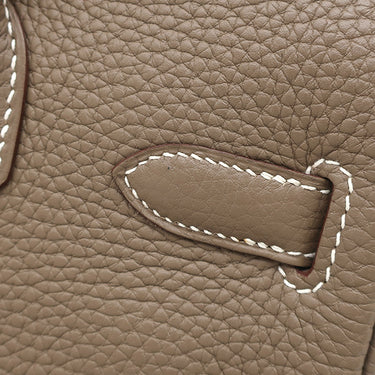 エルメス HERMES バーキン30 エトゥープ トリヨンクレマンス ハンドバッグ シルバー金具 グレージュ