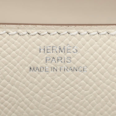 エルメス HERMES コンスタンスエラン ミロワール クレ ヴォーエプソン ショルダーバッグ シルバー金具 2024年製 オフホワイト