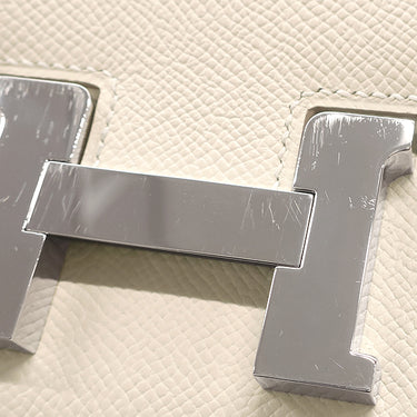 エルメス HERMES コンスタンスエラン ミロワール クレ ヴォーエプソン ショルダーバッグ シルバー金具 2024年製 オフホワイト