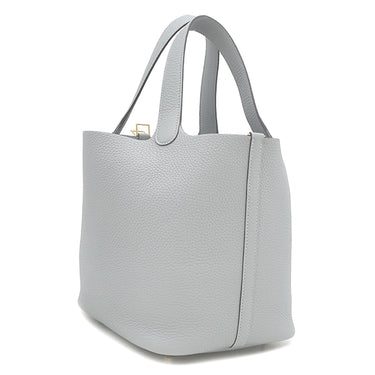 エルメス HERMES ピコタンロック MM 22 グリパンタン トリヨンクレマンス ハンドバッグ ゴールド金具 グレー 2025年製