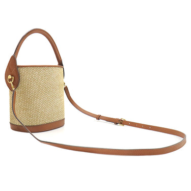 ルイヴィトン LOUIS VUITTON プティ バケット M59962 キャラメル ラフィア 2WAYバッグ ゴールド金具 LVロゴ スプリング インザシティ