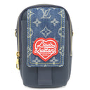 ルイヴィトン LOUIS VUITTON ダブル フォンポーチ M81060 ネイビー モノグラムデニム トリヨンレザー ショルダーバッグ ゴールド金具 NIGOコラボ LV スクエアード コレクション