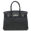 エルメス HERMES バーキン30 ブラック トリヨンクレマンス ハンドバッグ シルバー金具 黒