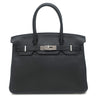 エルメス HERMES バーキン30 ブラック トリヨンクレマンス ハンドバッグ シルバー金具 黒