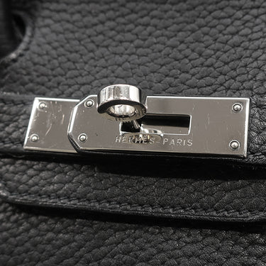 エルメス HERMES バーキン30 ブラック トリヨンクレマンス ハンドバッグ シルバー金具 黒