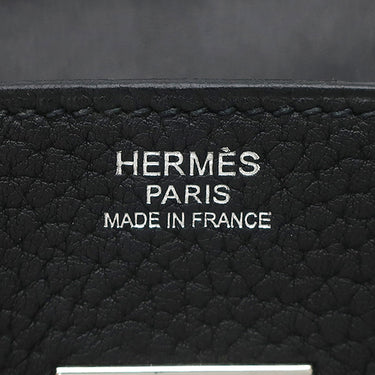 エルメス HERMES バーキン30 ブラック トリヨンクレマンス ハンドバッグ シルバー金具 黒