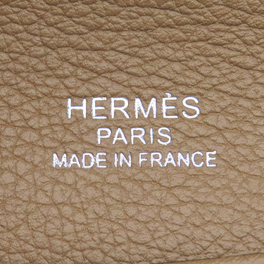 エルメス Hermes サックアデペッシュ ライト 1-37 ベージュドゥワイマール エバーカラー ビジネスバッグ シルバー金具 茶 書類ケース ヘアライン