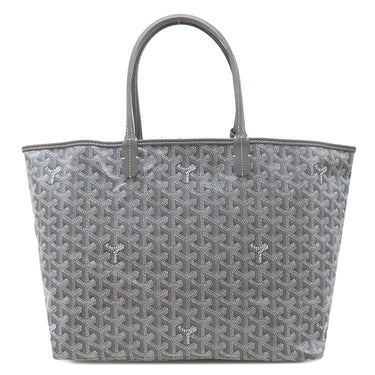 ゴヤール GOYARD サンルイPM STLOUIPMLTY07CL07P グレー PVCコーティングキャンバス ゴヤールディンキャンバス シュヴロッシュカーフスキン トートバッグ リバーシブル ヘリンボーン