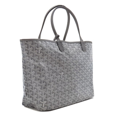 ゴヤール GOYARD サンルイPM STLOUIPMLTY07CL07P グレー PVCコーティングキャンバス ゴヤールディンキャンバス シュヴロッシュカーフスキン トートバッグ リバーシブル ヘリンボーン