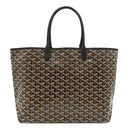 ゴヤール GOYARD サンルイPM STLOUIPMLTY01CL01P ブラック PVCコーティングキャンバス ゴヤールディンキャンバス シュヴロッシュカーフスキン トートバッグ シルバー金具 ヘリンボーン リバーシブル