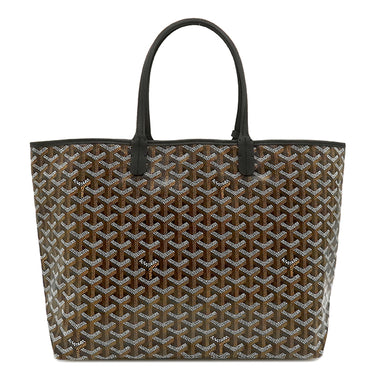 ゴヤール GOYARD サンルイPM STLOUIPMLTY01CL01P ブラック PVCコーティングキャンバス ゴヤールディンキャンバス シュヴロッシュカーフスキン トートバッグ シルバー金具 ヘリンボーン リバーシブル