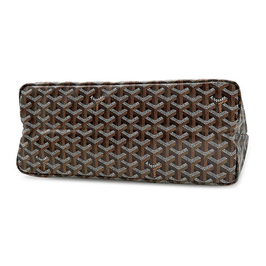 ゴヤール GOYARD サンルイPM STLOUIPMLTY01CL01P ブラック PVCコーティングキャンバス ゴヤールディンキャンバス シュヴロッシュカーフスキン トートバッグ シルバー金具 ヘリンボーン リバーシブル