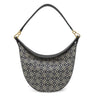 ロエベ LOEWE ルナ アナグラム バッグ A923PM1X02 ネイビー×ブラック カーフ ジャガード ショルダーバッグ ゴールド金具 紺 黒 肩掛け
