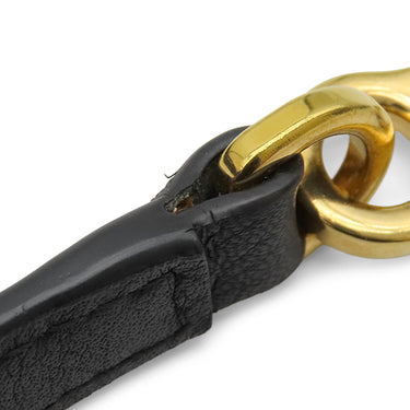 ロエベ LOEWE ルナ アナグラム バッグ A923PM1X02 ネイビー×ブラック カーフ ジャガード ショルダーバッグ ゴールド金具 紺 黒 肩掛け