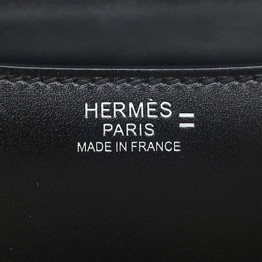 エルメス HERMES コンスタンス 24 ミロワール ブラック ボックスカーフ リザード ショルダーバッグ シルバー金具 黒 リザード H金具