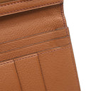 エルメス HERMES ベアンスフレ ゴールド オーストリッチ 長財布 ゴールド金具 茶 二つ折り