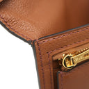 エルメス HERMES ベアンスフレ ゴールド オーストリッチ 長財布 ゴールド金具 茶 二つ折り