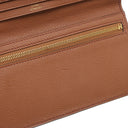 エルメス HERMES ベアンスフレ ゴールド オーストリッチ 長財布 ゴールド金具 茶 二つ折り