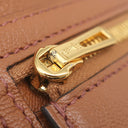 エルメス HERMES ベアンスフレ ゴールド オーストリッチ 長財布 ゴールド金具 茶 二つ折り