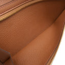 エルメス HERMES ベアンスフレ ゴールド オーストリッチ 長財布 ゴールド金具 茶 二つ折り
