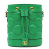 グッチ GUCCI GG マトラッセ バケット 728231 グリーン レザー ショルダーバッグ ゴールド金具 緑 巾着