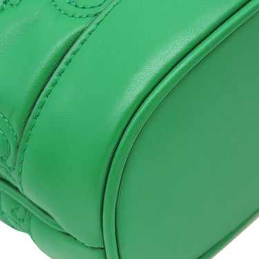 グッチ GUCCI GG マトラッセ バケット 728231 グリーン レザー ショルダーバッグ ゴールド金具 緑 巾着