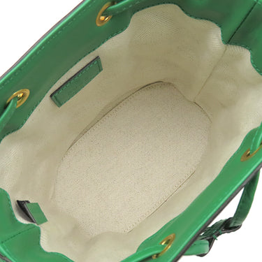 グッチ GUCCI GG マトラッセ バケット 728231 グリーン レザー ショルダーバッグ ゴールド金具 緑 巾着