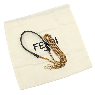 フェンディ FENDI ミニ バゲット 8BS017A ブラウン ファー レザー 2WAYバッグ ゴールド金具 ズッカ柄 チェーン ハンドバッグ ショルダー