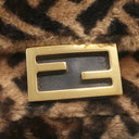 フェンディ FENDI ミニ バゲット 8BS017A ブラウン ファー レザー 2WAYバッグ ゴールド金具 ズッカ柄 チェーン ハンドバッグ ショルダー