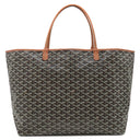 ゴヤール GOYARD サンルイGM ブラウン×ブラック PVCコーティングキャンバス ゴヤールディンキャンバス シュヴロッシュカーフスキン トートバッグ リバーシブル ヘリンボーン