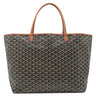 ゴヤール GOYARD サンルイGM ブラウン×ブラック PVCコーティングキャンバス ゴヤールディンキャンバス シュヴロッシュカーフスキン トートバッグ リバーシブル ヘリンボーン