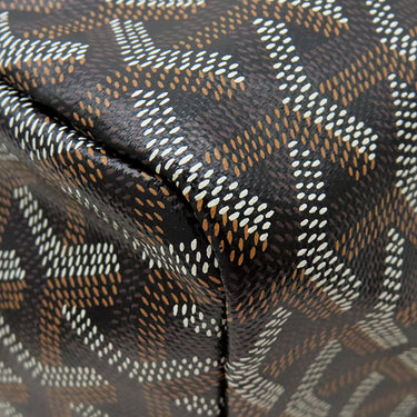 ゴヤール GOYARD サンルイGM ブラウン×ブラック PVCコーティングキャンバス ゴヤールディンキャンバス シュヴロッシュカーフスキン トートバッグ リバーシブル ヘリンボーン
