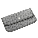 ゴヤール GOYARD サンルイGM グレー PVCコーティングキャンバス ゴヤールディンキャンバス シュヴロッシュカーフスキン トートバッグ シルバー金具 リバーシブル ヘリンボーン
