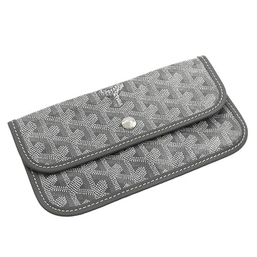ゴヤール GOYARD サンルイGM グレー PVCコーティングキャンバス ゴヤールディンキャンバス シュヴロッシュカーフスキン トートバッグ シルバー金具 リバーシブル ヘリンボーン